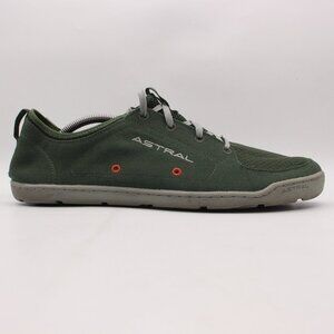 Astral Loyak Shoes Men's US 13 Minimalist Athletic Sneakers Green Fabric Low Top